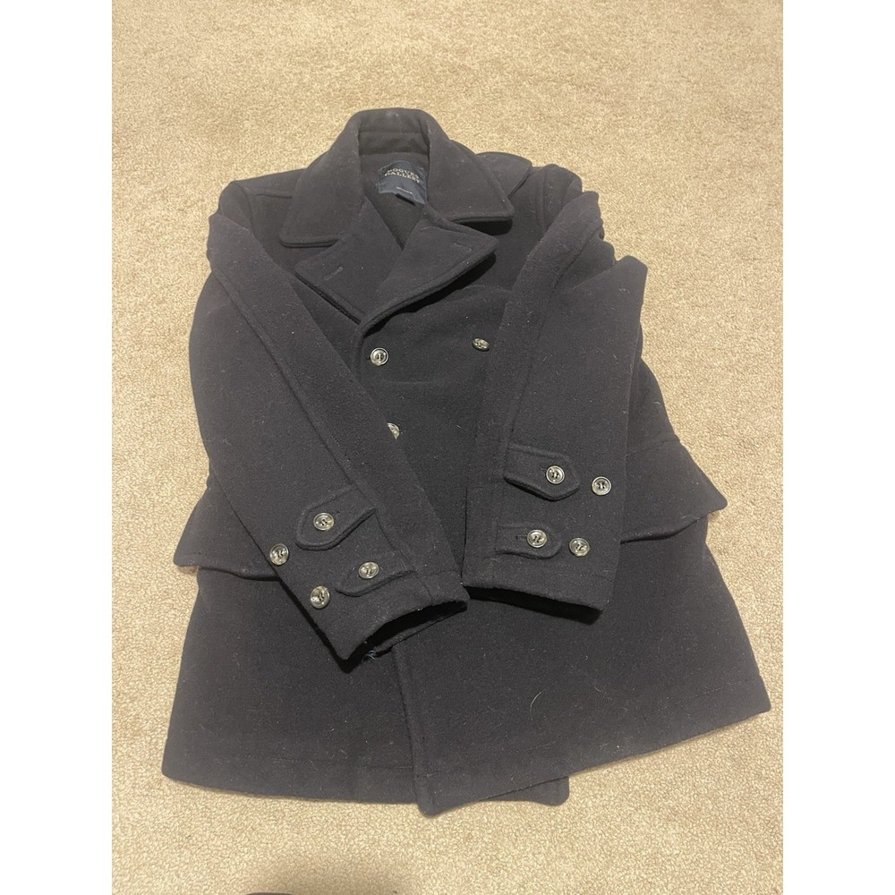 Rogues Gallery Men's Medium Dark Blue Double Breasted Coat 4 Pockets